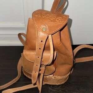 Brown Leather Backpack